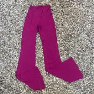 Lululemon purple wide legs flare legging size 0
